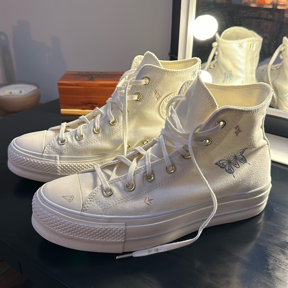 Chuck Taylor All Star Lift Platform Tiny Tattoos Size 9.5